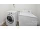 Functional laundry room with modern washer and dryer units at 4700 Aldersbrook Dr, Monroe, NC 28110