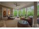 Charming covered patio with comfortable seating and a clear view of the serene backyard at 7982 Buena Vista Dr, Denver, NC 28037