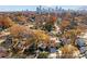 Aerial view featuring the neighborhood homes and the Charlotte skyline at 106 N Turner Ave, Charlotte, NC 28216