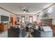 Spacious living room with wood trim, a fireplace, and neutral tones, ideal for entertaining guests at 1176 Fawn Ridge Nw Rd, Concord, NC 28027
