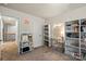 Bright bedroom with shelving, desk and neon accents at 1354 Galloway Rd, Charlotte, NC 28262