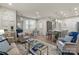 Bright and airy living room with hardwood floors, stylish furniture, and modern lighting at 1354 Galloway Rd, Charlotte, NC 28262