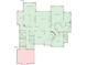 Detailed floor plan showing the layout of the first floor, including the kitchen, living room, and bedrooms at 1404 Churchill Downs Dr, Waxhaw, NC 28173