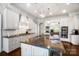 Gourmet kitchen boasts stainless steel appliances, granite countertops, and white cabinetry, exuding modern elegance at 1404 Churchill Downs Dr, Waxhaw, NC 28173