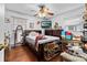 A cozy bedroom featuring a ceiling fan and natural light from the window at 175 Neita Dr, Salisbury, NC 28147