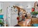Retro-style kitchen featuring wood cabinets and a white refrigerator at 175 Neita Dr, Salisbury, NC 28147