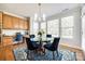 Cozy dining area with a glass table, upholstered chairs, and bright natural light at 2004 Ptarmigan Ct, Waxhaw, NC 28173