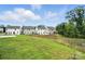 Backyard view of a row of houses showcasing the community's serene and green landscaping, ideal for Gathering living at 2017 Embassy Ct # 51, Charlotte, NC 28213