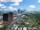 Captivating aerial view of the city skyline, highlighting the mix of residential and commercial buildings and vibrant streets at 2094 Euclid Ave, Charlotte, NC 28203