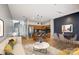 Open concept living area with kitchen, island, and staircase at 2094 Euclid Ave, Charlotte, NC 28203