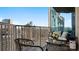 Outdoor balcony with city skyline views and comfortable seating at 210 N Church St # 3507, Charlotte, NC 28202