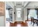Bright foyer with decorative glass door, tray ceiling, and hardwood floors at 2808 Park Ridge Blvd, Rock Hill, SC 29732