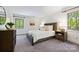 Comfortable bedroom with neutral tones and plenty of natural light from two windows at 3103 Lauren Glen Rd, Charlotte, NC 28226