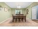 Cozy dining room with a wooden table, four chairs, and green painted walls at 311 Cooks Lake Rd, Gastonia, NC 28056