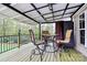 Covered back deck furnished with a table and chairs for outdoor dining and relaxation at 4086 Buckingham Dr, Fort Mill, SC 29707