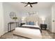 Bedroom with neutral decor, including a comfortable bed and elegant furnishings at 501 Olmsted Park Pl # N, Charlotte, NC 28203