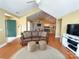 Open floor plan featuring a living room with a green front door and access to other living areas at 811 Wynnshire Dr # A, Hickory, NC 28601