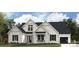 Charming two-story white farmhouse with black trim, a tidy lawn, and a window flower box at 8805 Wingard Dr, Waxhaw, NC 28173