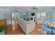 Bright living room with hardwood floors, a fireplace, and an open floor plan at 10308 Garrett Grigg Rd, Charlotte, NC 28262