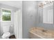 Cozy bathroom featuring a neutral color scheme and a vanity with a peach colored counter at 1099 S Potter Rd, Lancaster, SC 29720