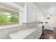 Bright kitchen featuring white countertops and cabinets plus stainless steel appliances at 1099 S Potter Rd, Lancaster, SC 29720