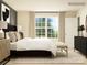 Beautifully staged bedroom featuring a large window, stylish decor, and neutral tones for a serene atmosphere at 1202 Blackburn Cir, Edgemoor, SC 29712