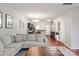 Bright and airy living space is open to the eat-in kitchen at 1518 Sylvia Ct, Charlotte, NC 28205