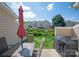 Patio with outdoor dining set and lush backyard, great for enjoying the outdoors with Gathering and friends at 1518 Sylvia Ct, Charlotte, NC 28205
