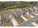 Breathtaking aerial view showcasing the neighborhood's well-manicured lawns and landscaped yards at 224 Old Harbor Dr, Mount Gilead, NC 27306
