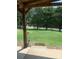 Scenic view of horses riding through the lush greenery from the covered porch at 291 Love Valley Rd, Statesville, NC 28625