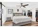 Well-lit bedroom with a plush bed, ample closet space, and calming decor at 403 Greenbriar S Rd, Statesville, NC 28625