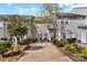 Back of home has a cozy patio area, ideal for outdoor relaxation and entertaining at 4517 Sabin St, Rock Hill, SC 29732