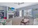 Bright living room with fireplace, built-in shelving, and large window provides ample natural light at 4517 Sabin St, Rock Hill, SC 29732