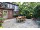 Outdoor patio featuring a dining table and view of the rear exterior of the home at 801 Berkeley Ave, Charlotte, NC 28203
