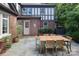 Outdoor patio featuring a dining table and view of the rear exterior of the home at 801 Berkeley Ave, Charlotte, NC 28203