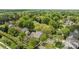 Neighborhood aerial view showcasing well-maintained homes, mature trees, and beautiful landscaping at 801 Celbridge Ct, Charlotte, NC 28270
