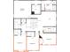 Upstairs floor plan showing four bedrooms and two bathrooms at Lot#144 Lancashire Ct, Denver, NC 28037