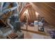 Large unfinished attic space featuring wooden beams, an HVAC system, and ample room for storage or potential expansion at 104 Hallmark Xing, Rock Hill, SC 29732