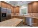 Updated kitchen with granite counters, stainless appliances, and custom wood cabinets at 104 Hallmark Xing, Rock Hill, SC 29732