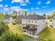 An elevated perspective highlights a home's two-story layout and tiered backyard at 12305 Stinson Ct, Charlotte, NC 28277