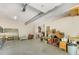 Spacious garage with storage cabinets, workbench and ample space for vehicles at 1395 Roundstone Rd, Sherrills Ford, NC 28673