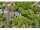 Aerial shot of the house with a pool surrounded by lush greenery offering privacy and a serene setting at 181 Glynwater Dr, Mooresville, NC 28117
