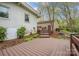 Exterior wooden deck perfect for outdoor dining and entertainment at 2239 Wensley Dr, Charlotte, NC 28210