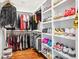 Walk-in closet with custom shelves, hanging racks, and organized storage solutions at 2315 Dundeen St, Charlotte, NC 28216