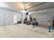 Spacious garage featuring a climbing wall and ample space for a home gym at 7633 Tanglewood Way, Denver, NC 28037