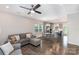 Open-concept living space with a dining area and modern kitchen at 101 Glencroft Dr, Wingate, NC 28174