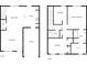 Detailed floor plan showcasing the layout of the two-story home, with kitchen, living room, bedrooms, and baths at 1325 Crandon Dr, Charlotte, NC 28216