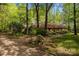Well-maintained home surrounded by lush trees and green grass, with a winding walkway at 1676 Partridge Cir, Lancaster, SC 29720