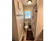 Cozy bathroom with a toilet, shower with curtain, and window at 1780 Short St, Mount Pleasant, NC 28124