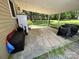 Covered outdoor patio, and backyard view at 1780 Short St, Mount Pleasant, NC 28124